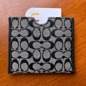 Coach Signature Card Holder - EUC